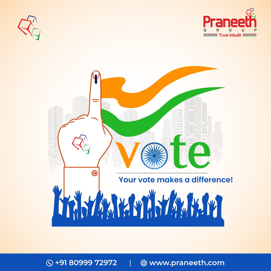 Voting is not just a right, it's a responsibility. Let your voice shape the future. 

#UseYourVote #TelanganaElection #Telangana #TelanganaElections2024 #praneethgroup #Elections2023 #Elections #Election #Vote #Voting