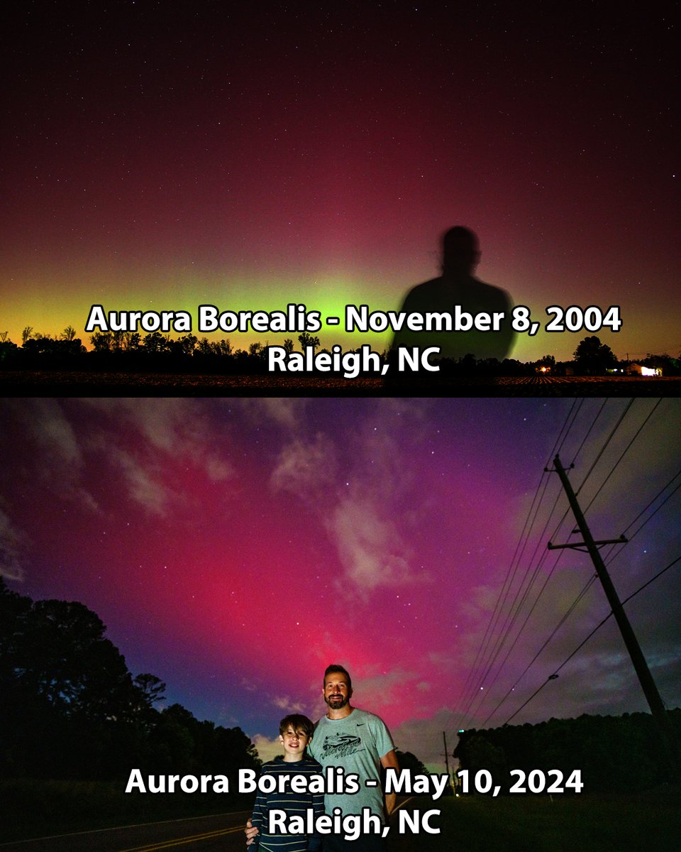 I tell my two boys to recognize and appreciate fleeting moments because you never know when you'll experience them again. Last time I was able to capture the Aurora Borealis in Raleigh, I wouldn't have a kid until 10 years later. Now that kid IS 10 years old.