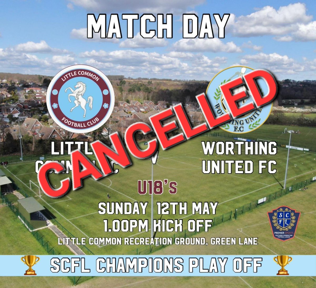 Unfortunately, our U18 fixture has been cancelled tomorrow due to issues with the North Division championship and an appeal to the FA. The champions play off will not be completed this season.