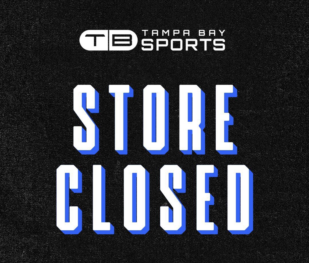 Our team store at @AmalieArena will be closed today for inventory. 

We look forward to seeing you on Monday, May 13th!