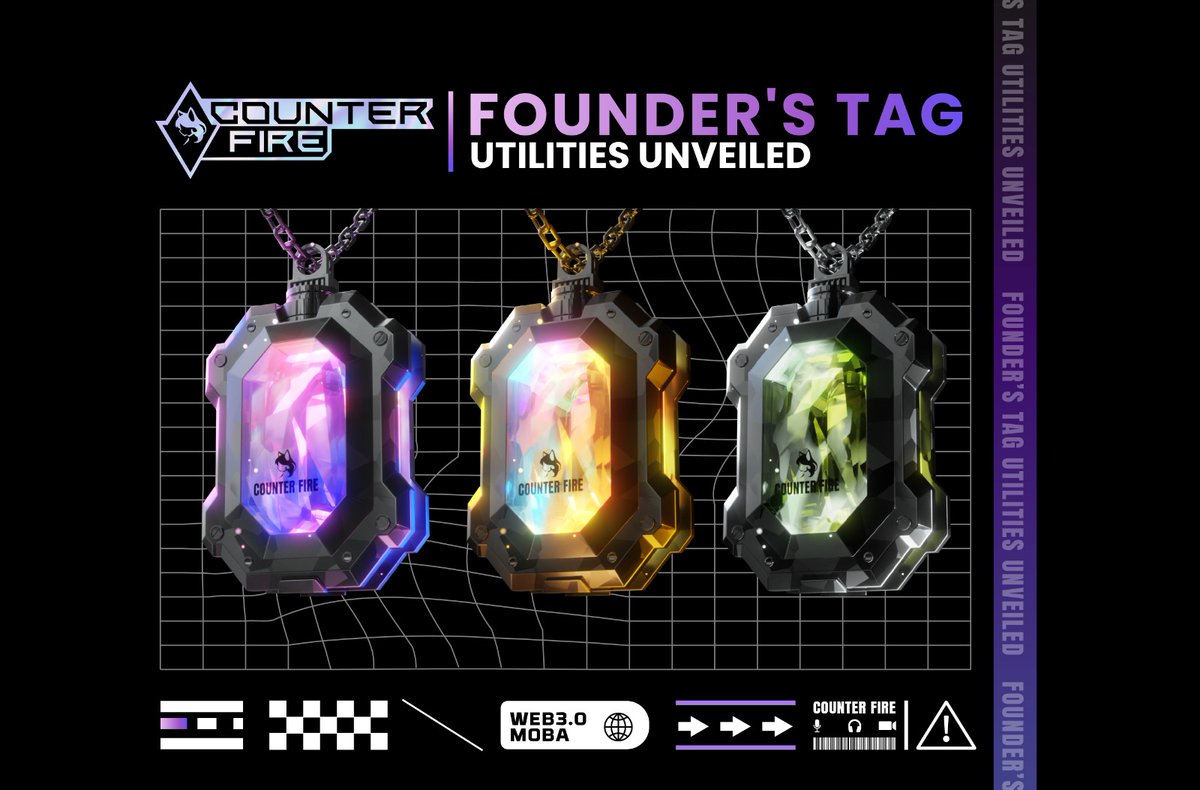 The Founder's Tag is the most exclusive asset in our ecosystem. 💎 The utilities of each NFT carry more weight than you could ever imagine—and we're unveiling them all today… 🔗 Read more here: medium.com/@CounterFire/e…