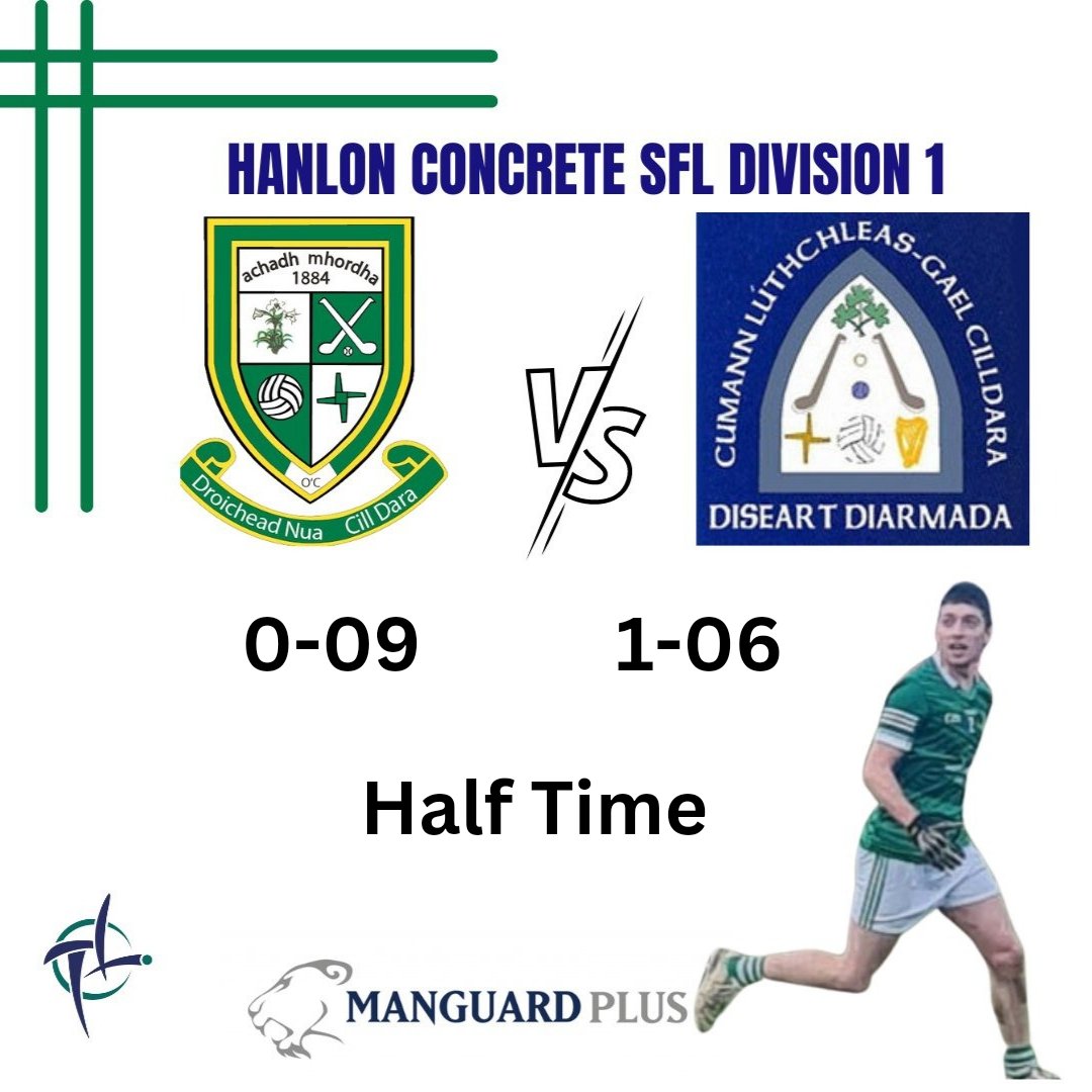 2024 Hanlon Concrete Senior Football League - Division 1 - Round 7 Half time Moorefield: 0-9(9) Castledermot: 1-6(9) #Moores2024