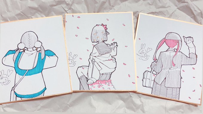 限定色紙3点こちらになります🐰✨
関コミ70に持ってきます〜!
 #関西コミティア70 