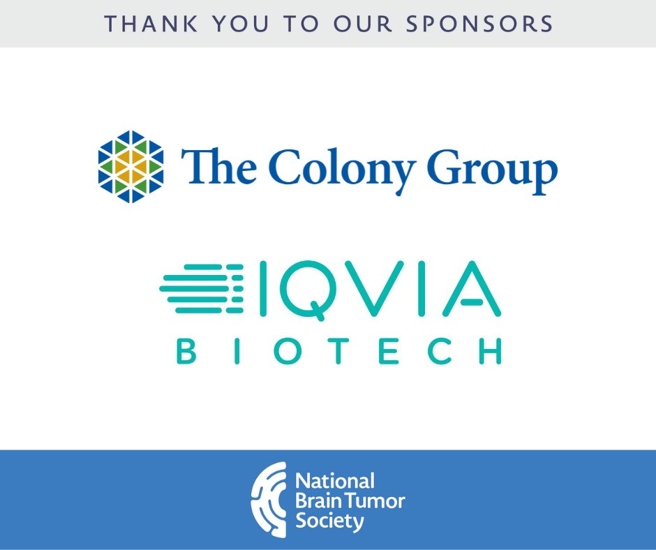 NBTS would like to thank our sponsors @IQVIA_Biotech & @ColonyGroup for supporting the Georgia Brain Tumor Walk & Race. Because of your support, the #braintumor community will join together for an inspiring & memorable event to fuel momentum for our cause: BrainTumor.org/Georgia
