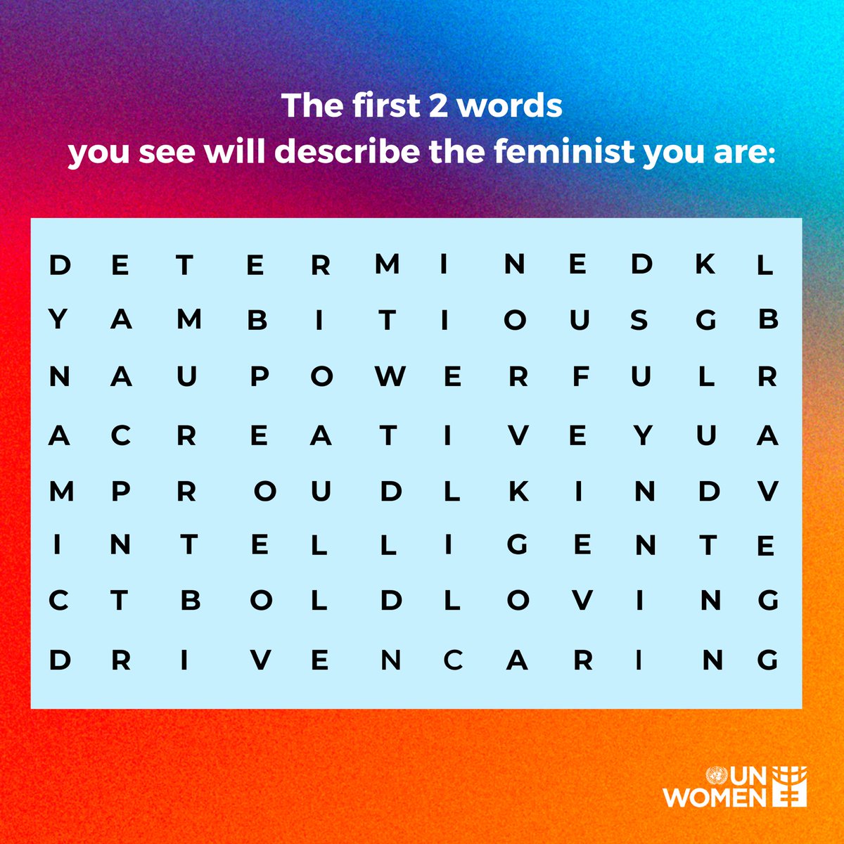 What words describe you on our grid?