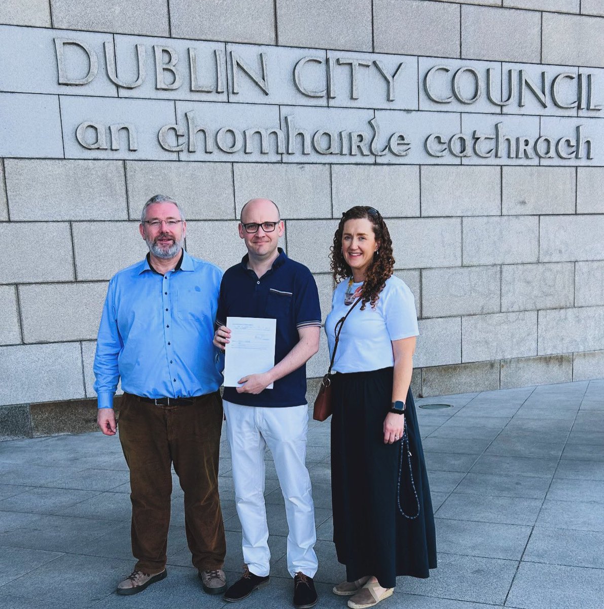 It’s official! My name will be on the #NorthInnerCity ballot paper this June 7th. Proud to have my Director of Elections and Campaign #Bainisteoir join me today.