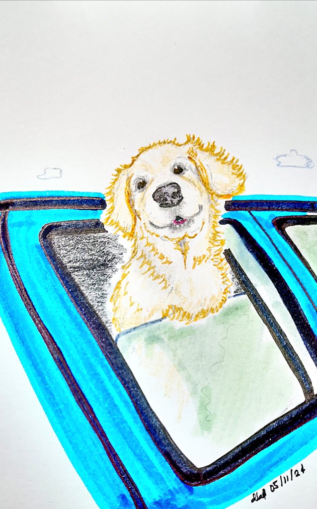 bouncebckbelle's tweet photo. This is titled 'Gorgonzola The Aspiring Navigator' ๐.
Always & forever a pleasure to sketch @TheGoldenRatio4 's squad members! ๐
#MarjDrawsDogs #MarjDrawsPets https://t.co/HFEJ9PvUe8