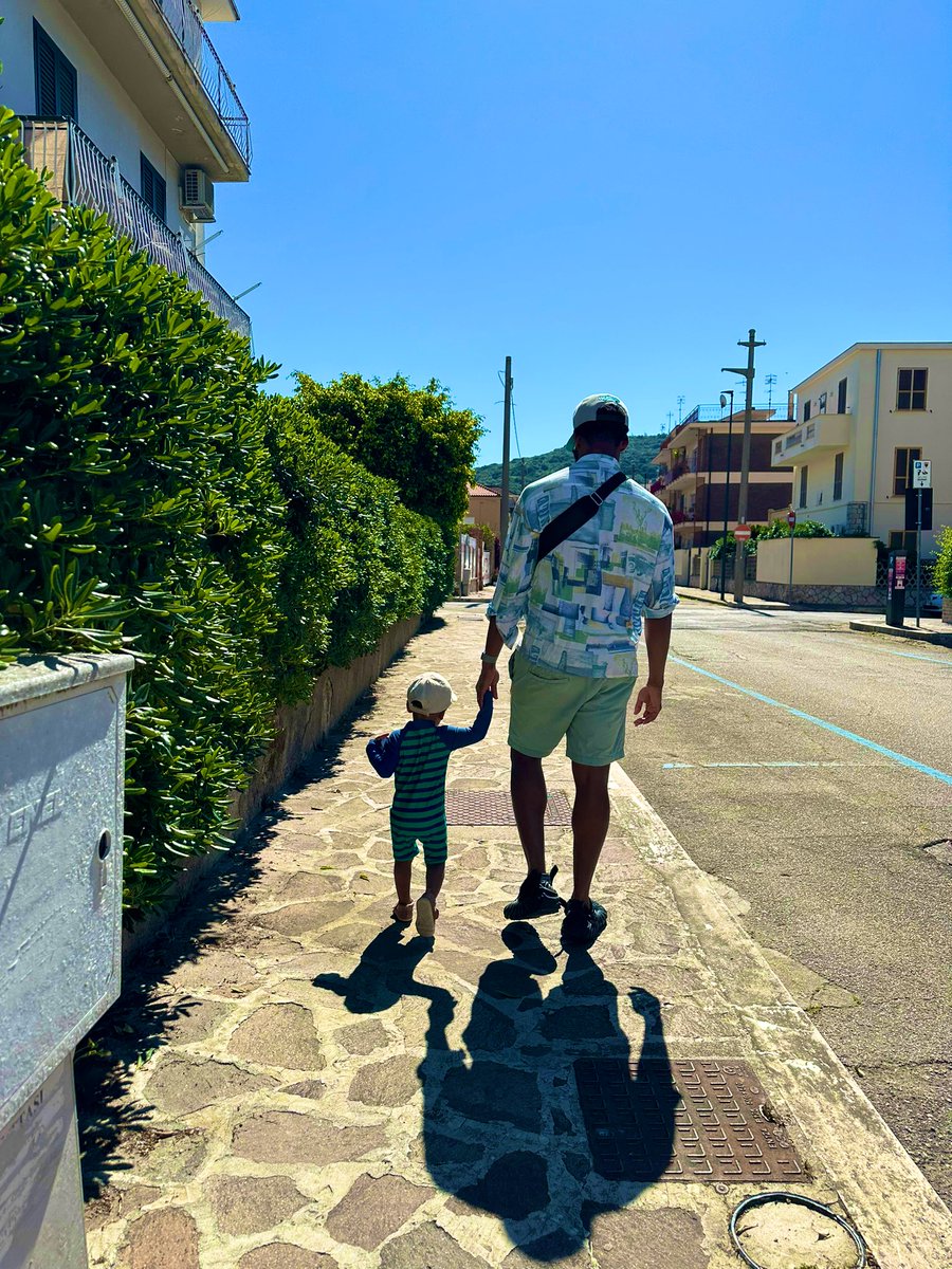 Walking the streets of Italy with Mini me.