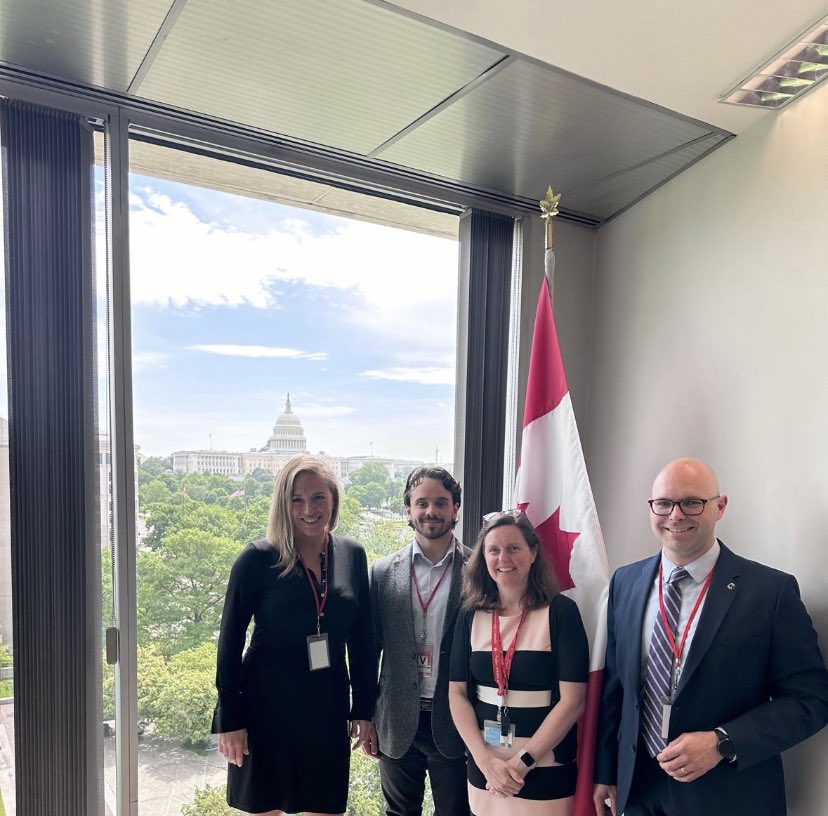 Fortunate to have at our <a href="/AmbCanEU/">AmbassadeduCanadaEU</a> high level representatives as <a href="/andrea_clements/">Andrea Clements</a> on trade.
@therealnmm member companies from Canada and the US like @BRPnews brands generates thousands of jobs+hundreds of $billion in cross-border economic activity.
#FriendsPartnersAllie 
#CUSMA