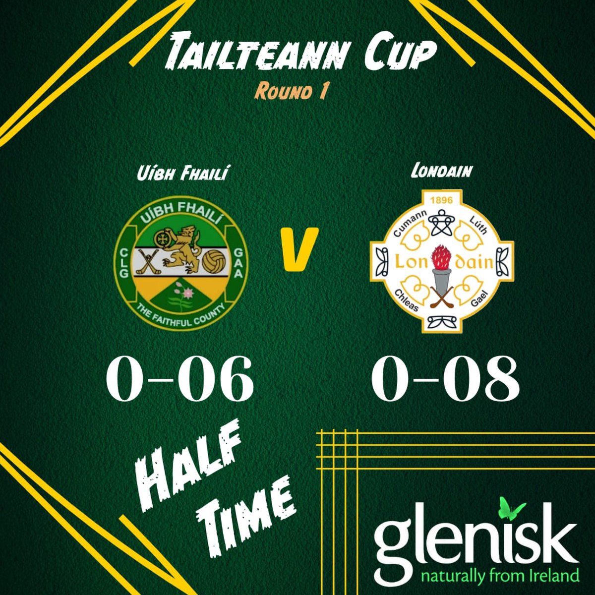 Half Time Here In Tullamore.