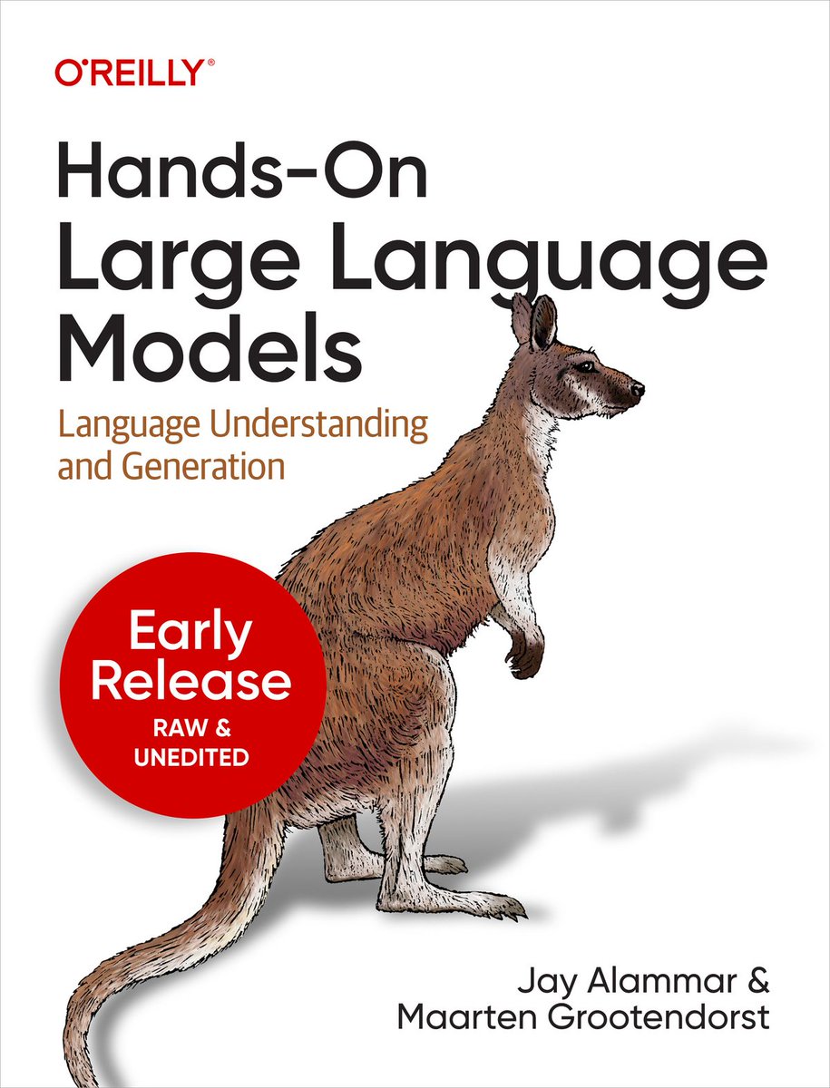 One of the perks of being an O'Reilly author is getting early access to all their upcoming books. Today, I spent some time exploring the new book on language models by @JayAlammar and @MaartenGr. I'm thoroughly enjoying it, particularly the clear diagrams that make the learning