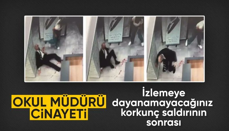 İstanbul'da eski öğrencisi tarafından öldürülen okul müdürünün son görüntüleri ensonhaber.com/gundem/istanbu…