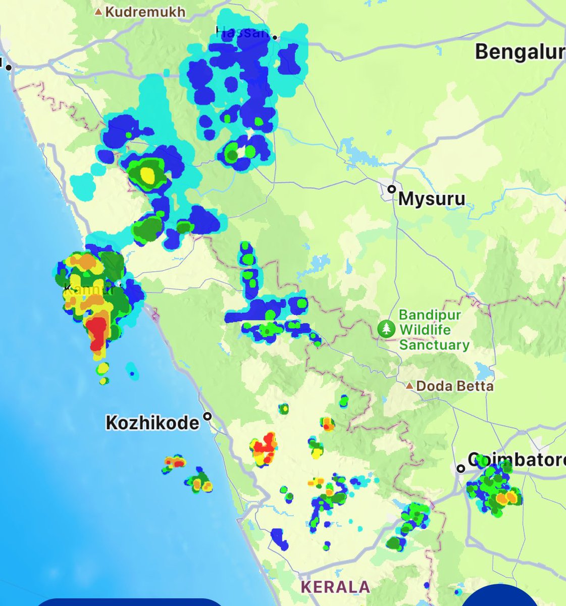 Alakode Payyavoor Kanhangad Thrikaripur Payyanur Malapuram Town Perinthalmanna Pattambi Palakkad & Kothamangalam will get Another Round Rains soon #kerala #keralarains
