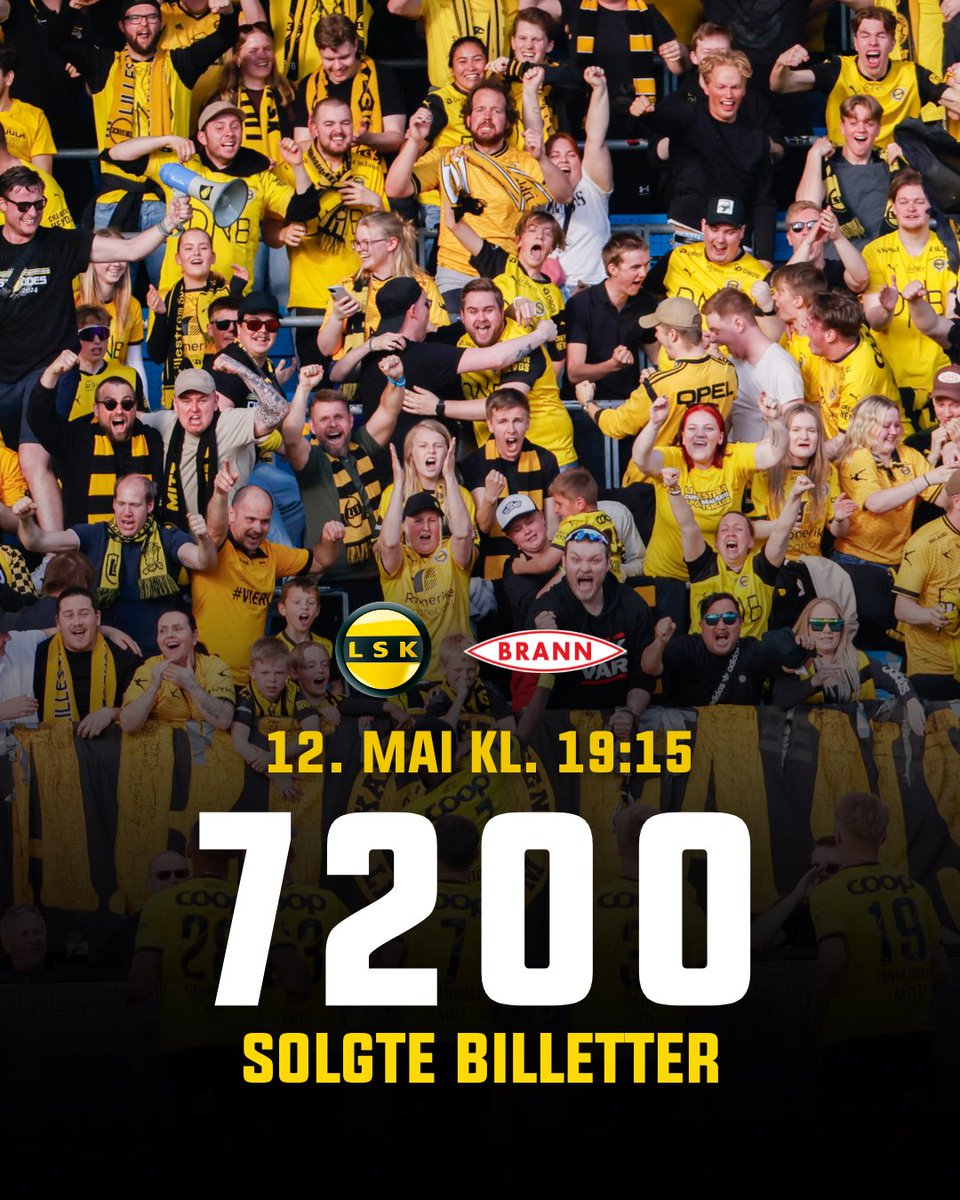 7000 ✅ Sees vi på Åråsen i morgen? 🔥👇 🎟️ lsk.ticketco.events/no/nb/m/e/lsk_…