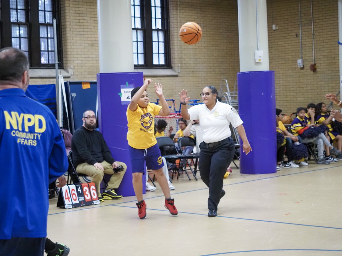 Yesterday, the NYPD and St. Joseph's School for the Deaf faced off on the basketball court in a spirited game filled with camaraderie and friendly competition.