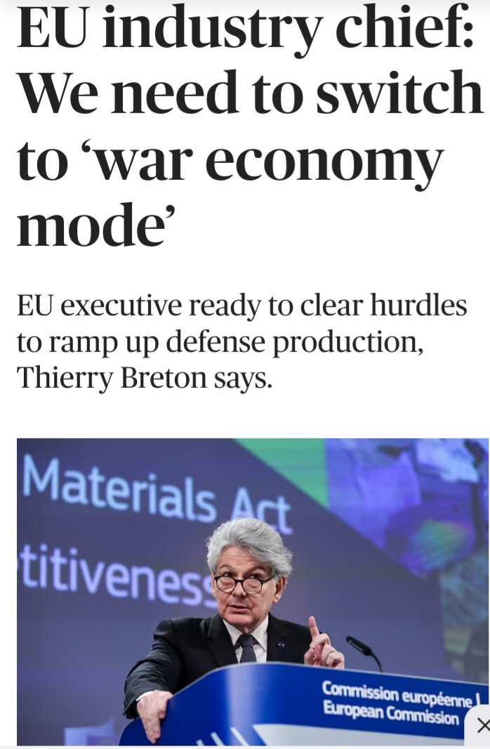You would have to have very limited intelligence to believe that the EU is a 'peace project'.

The EU is not a 'peace project' it's a war machine.

#EUBenefits 
#NotOurWar 
#IrishNeutrality 
#Irexit