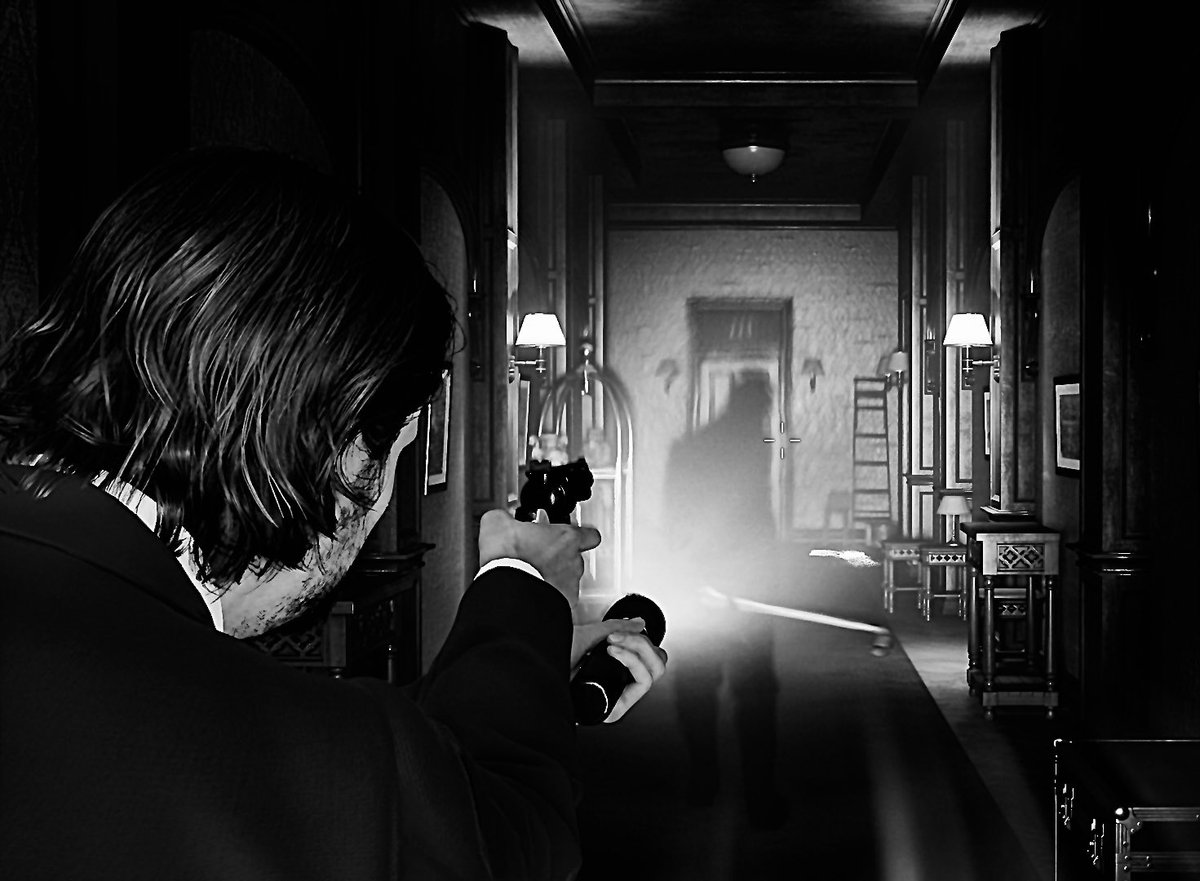 TheMiniestMfn's tweet photo. While the kids are distracted with Roblox, mommy is playing her own game and adjusting screen captures of the Oceanview Hotel. #AlanWake2 #VirtualPhotography #OceanviewHotel #Xbox #Remedy https://t.co/cUHGkgGd2R
