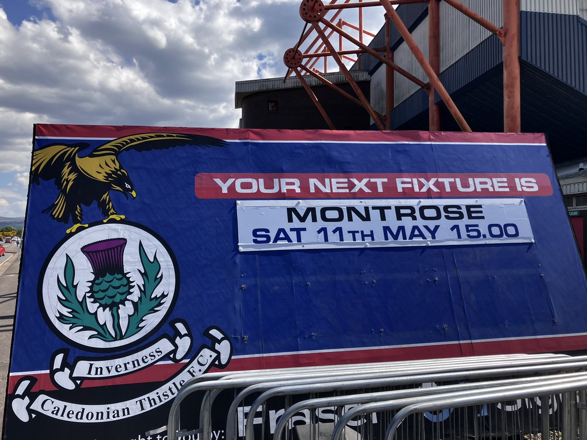 The ton is up ! 100th game of 2023/24 season in glorious 😎at Caledonian Stadium Inverness for SPFL Championship semi-final 2nd leg. Inverness Caledonian Thistle v Montrose