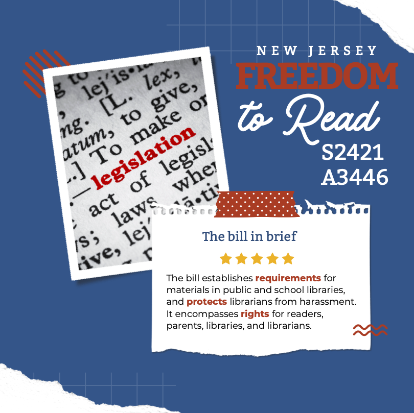 Ask your legislators to sign the Freedom to Read Act. It will establish requirements for library material in public and school libraries and will protect school library media specialists and librarians from harassment. Sign the petition here: saveschoollibrarians.org/njaslbookbans. #WEareNJEA