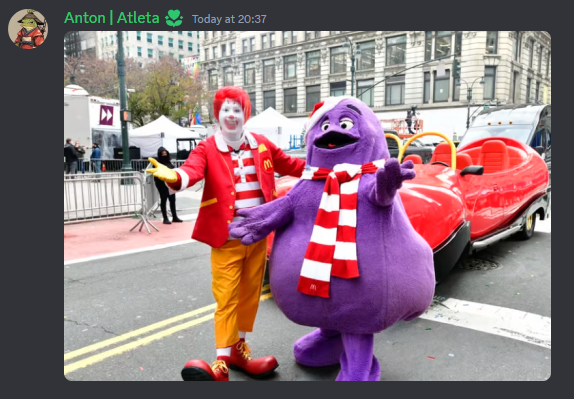 Bronad has been spotted in the wild 😱 alongside his friend, Ronald McDonald, by fellow bronad Anton! ! He appears rather clean shaven 🥚 for his day out in the Big Apple! 🍎

The Gonad Team hopes that Bronad had a great time on his day off ☀️

To those that never believed that