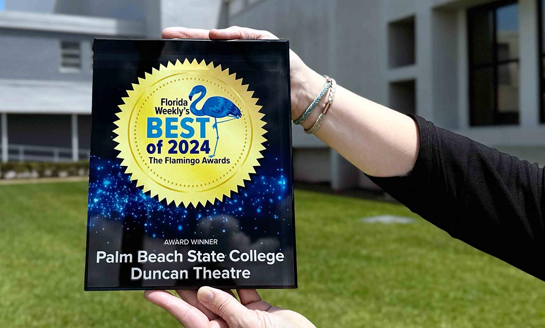 The beautiful Duncan Theatre at the Lake Worth campus has received a @FloridaWeekly Flamingo Award for being named to their Best of 2024 list. It was awarded as the best venue to see modern dance and concerts. palmbeach.floridaweekly.com/articles/best-…

#MyPBSC #PantherProud