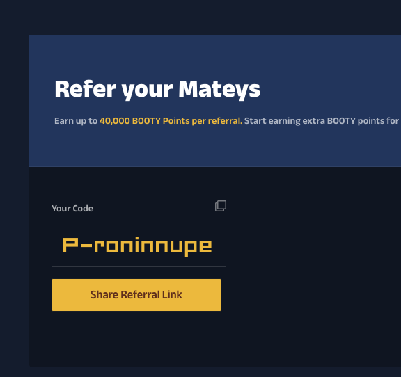 RoninNupe 🏴☠️ -powered by Proof of Play (@roninnupe) on Twitter photo 🌟 Exploring Ecosystem Growth Through Fully On-Chain Gaming with <a href="/PirateNation/">Pirate Nation</a>'s Innovation! 🌍
<a href="/PirateNation/">Pirate Nation</a>'s referral system is not just about growth; it's a pioneering method for community-driven expansion in Web3 gaming. Here’s how it's reshaping the gaming landscape:
1️⃣ 🌟 Exploring Ecosystem Growth Through Fully On-Chain Gaming with <a href="/PirateNation/">Pirate Nation</a>'s Innovation! 🌍
<a href="/PirateNation/">Pirate Nation</a>'s referral system is not just about growth; it's a pioneering method for community-driven expansion in Web3 gaming. Here’s how it's reshaping the gaming landscape:
1️⃣