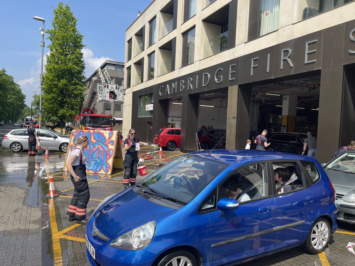 Still time to get your car washed at Cambridge Fire Station. Come on down and support @firefighters999
