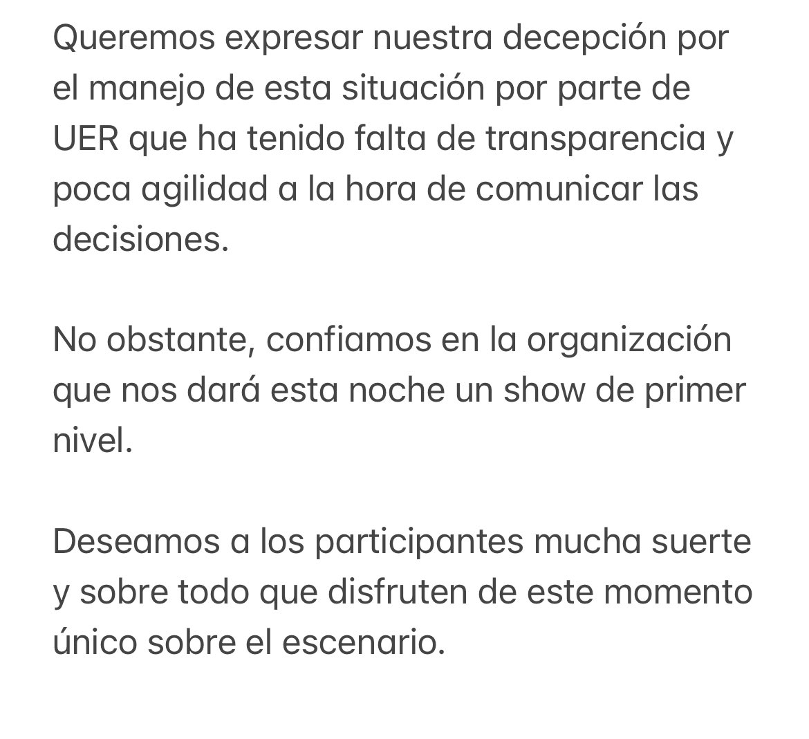 Comunicado de BravoEurovision sobre los últimos acontecimientos relacionados con el Festival de Eurovisión: