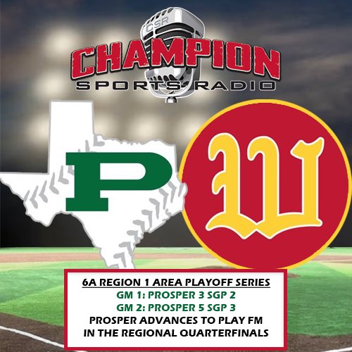What a series! @ThePHSBaseball advances thanks to two late inning come-from-behind wins. Congrats to @SGPBaseball on another great season! SGP has made the playoffs 23 of the last 24 years! Impressive! Good luck to Prosper in the Regional Quarterfinals against FM!