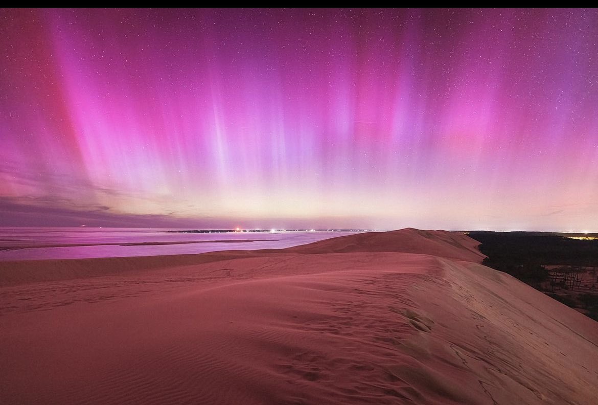 Aurora Borealis, Dune of Pilat France (next to my house)