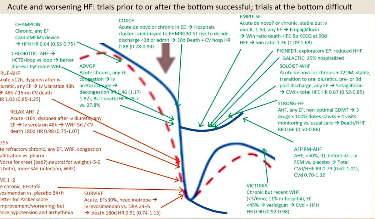 🫀Very informative slide about on Acute and worsening HF trials #HeartFailure2024 @escardio @WilfriedMullens @mvaduganathan @AndrewJSauer @ShelleyZieroth @docbhardwaj @LuizaAguilera @mewton_nathan