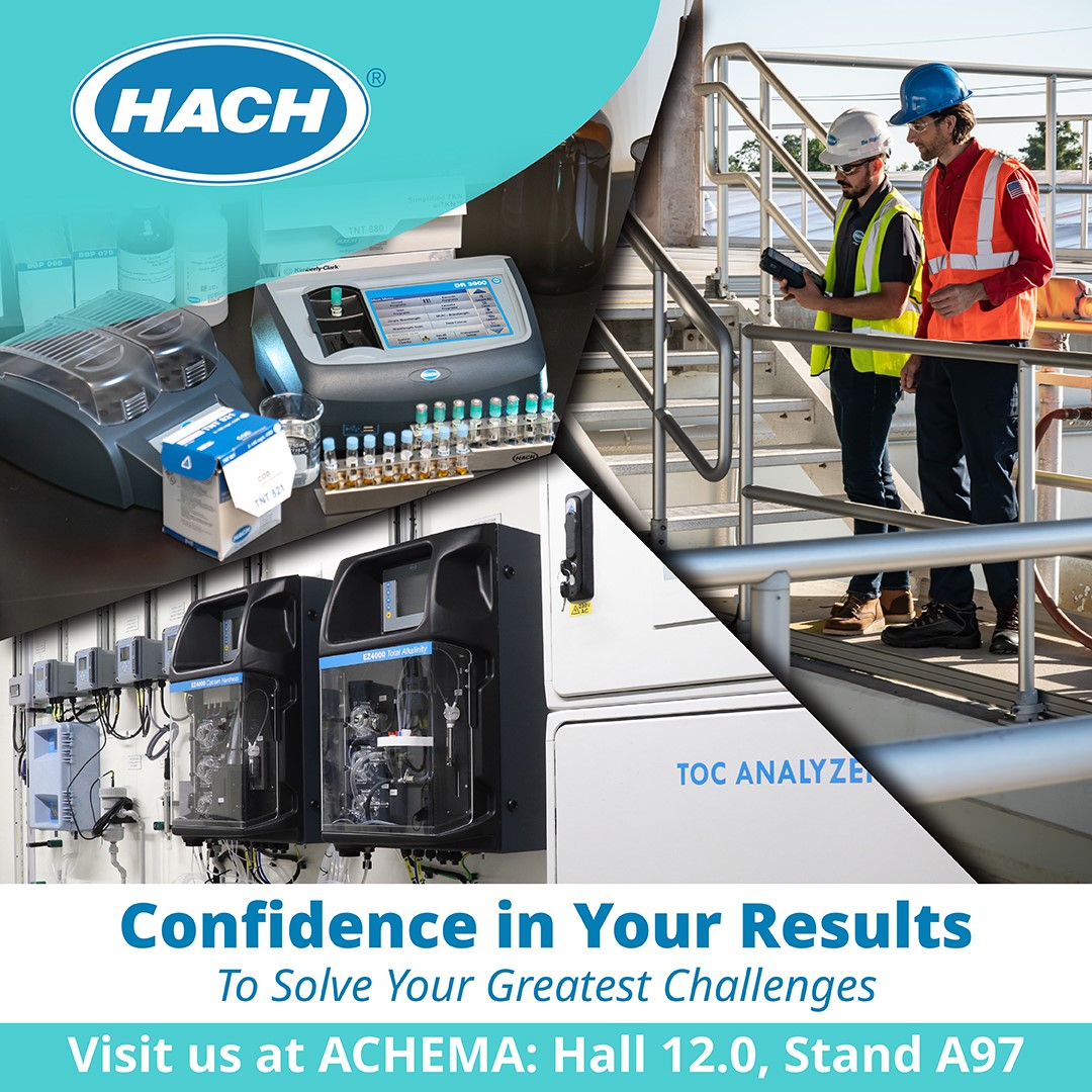 At ACHEMA Hach presents solutions for a sustainable management of industrial water cycles. Visit our stand A97 in hall 12.0 to find out how to:
Save costs &amp; stay compliant - Improve productivity - Protect your assets - Invest in sustainability 
info.hach.com/2419_Hach_LP_c…