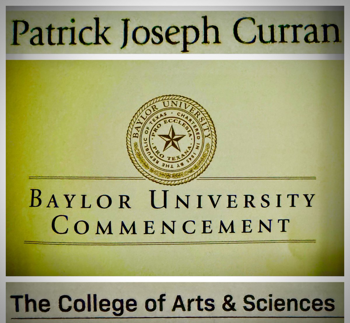 DJMOUSEcom's tweet photo. #BaylorGrad Congratulations 🎉
Patrick Joseph Curran! https://t.co/otazIDZylo