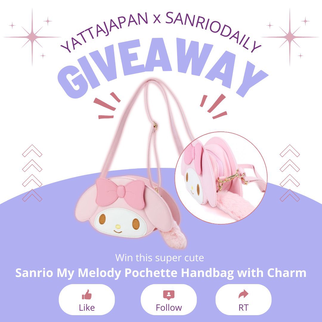✨giveaway✨ we’re giving away this adorable my melody pochette to one lucky person 🍀 all you have to do is: - like and retweet this post -make sure you’re following @YattaJapan and @sanriodaily -tag a friend below 🫶🏻 giveway ends may 25th, good luck!!