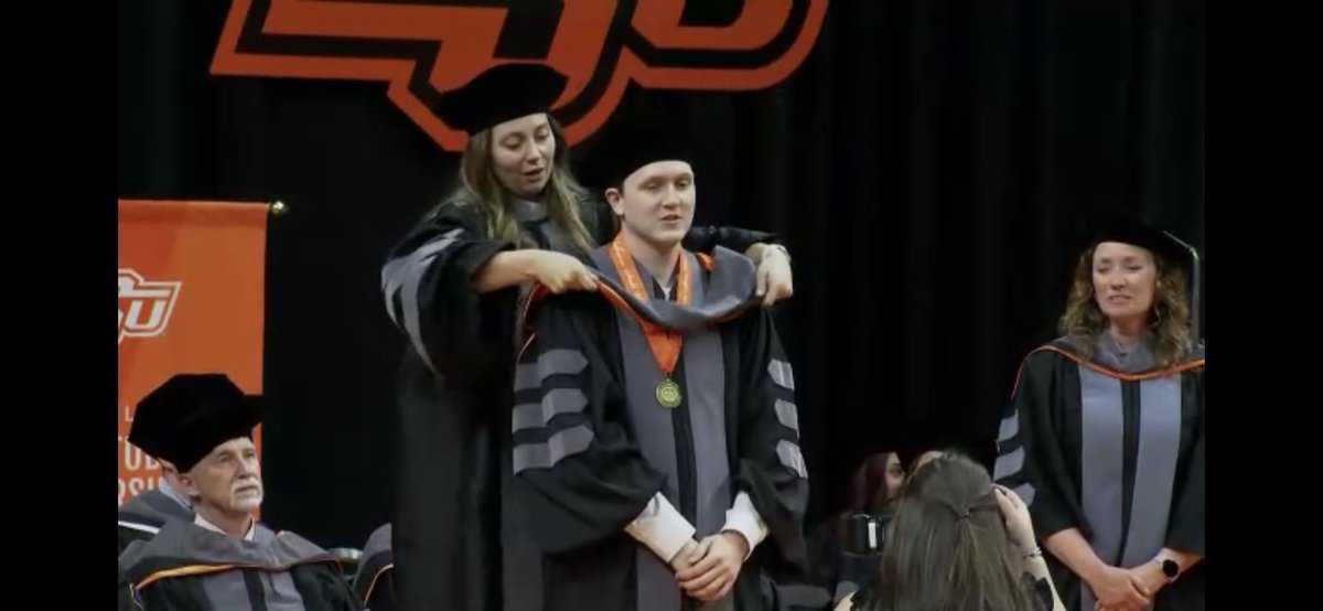 Joshua Fleming, DVM! Super proud of this Duckling! Joshua was in the first Vet Med Apps class I taught, finished our program with his CVA1, obtained a position at Stone Ridge and leveled up to a CVA2. Yesterday he completed his education at OSU and earned his DVM! 
<a href="/WillisSchools/">Willis ISD</a>