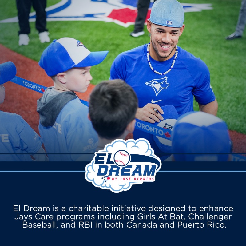 BlueJays's tweet photo. Inspiring the next generation 🇵🇷🇨🇦

Introducing ‘El Dream’ by José Berríos!