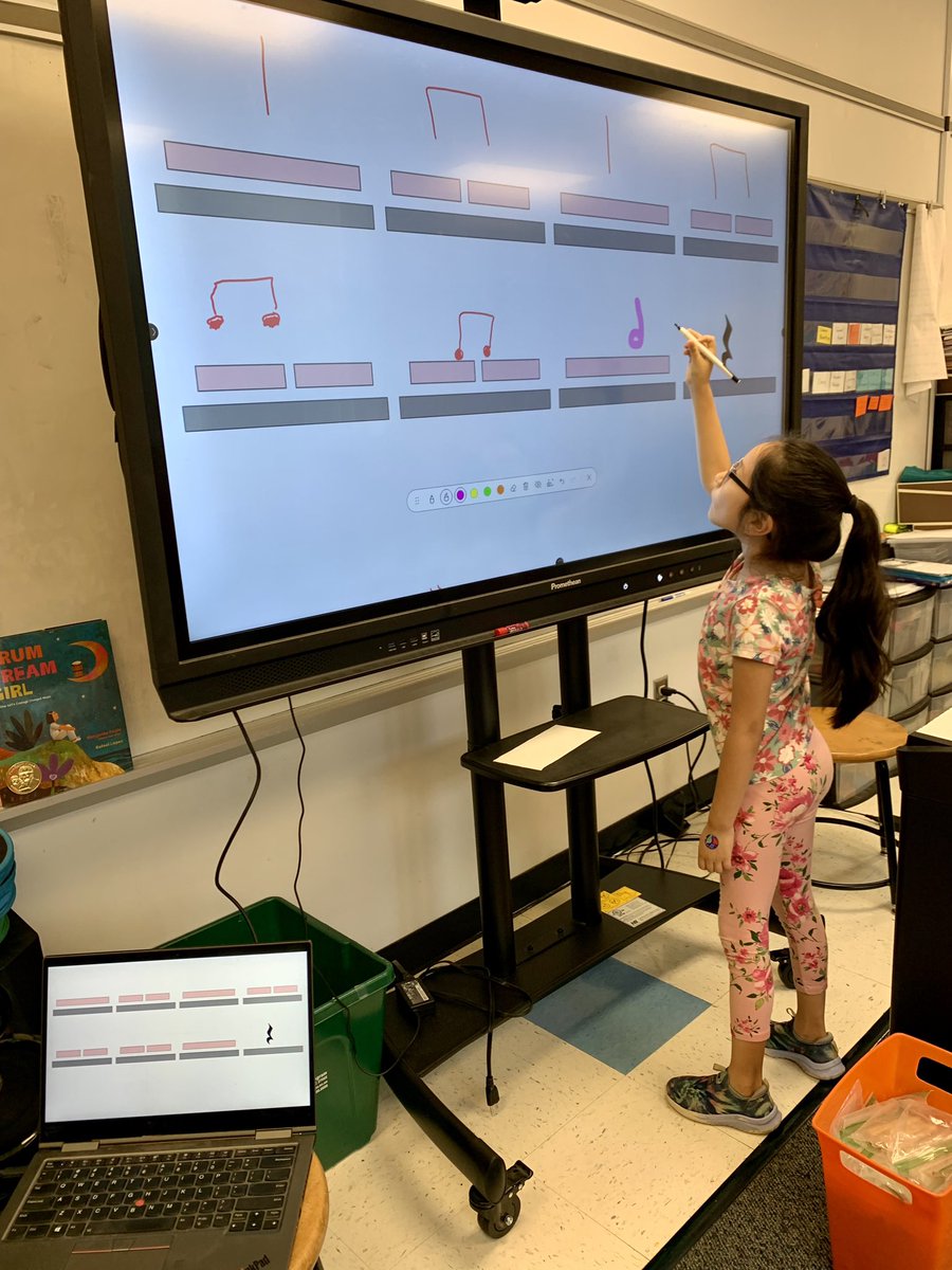 Students in the Music We Can Play and Sing elective making rhythm connections for one of their favorite songs! @underwoodgtm