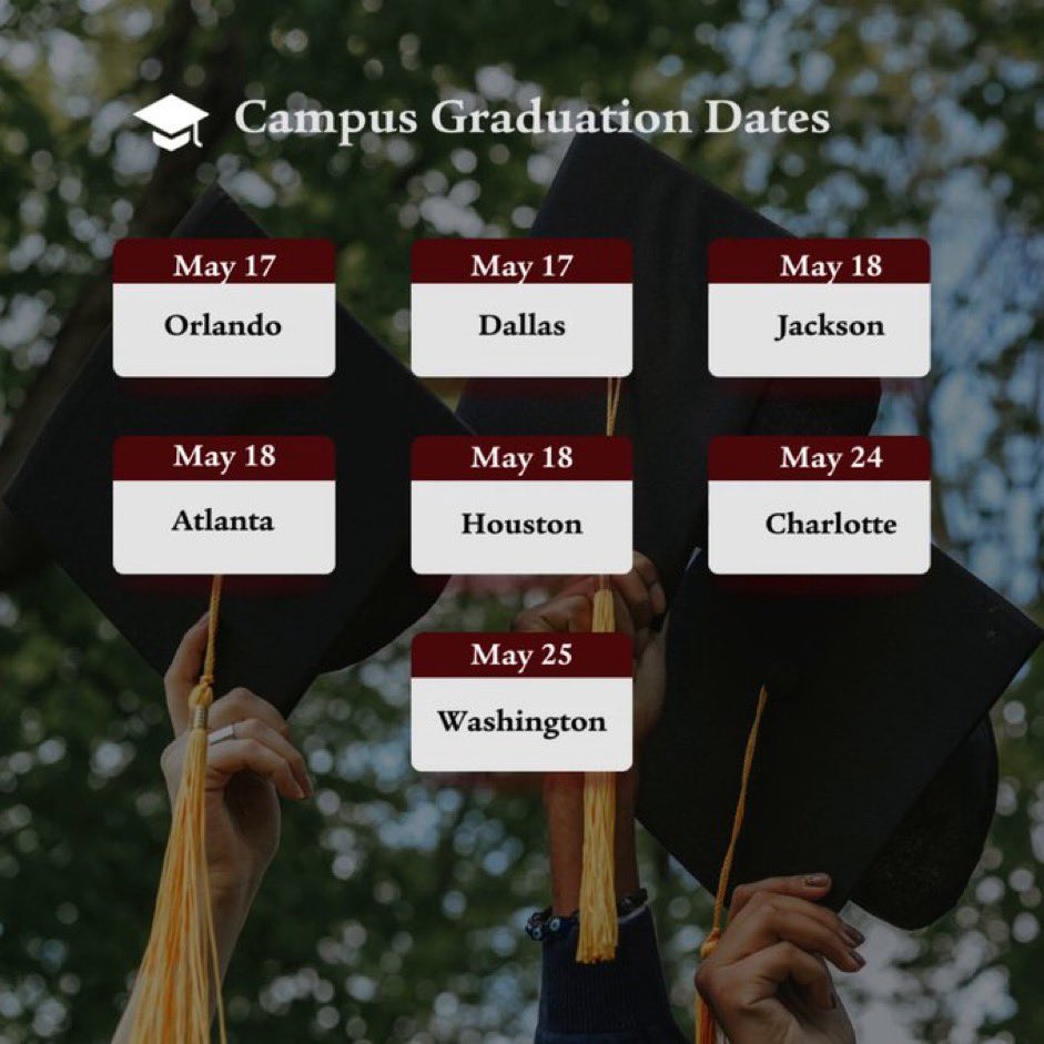 I’m loving seeing all the graduation pics on social media right now. RTS @ReformTheoSem Commencement Services will start next, from May 17 to 25. @rtsorlando @RTS_Dallas @RTSJackson @RTSAtlanta @RTSHoustonTX @RTSCharlotte @RTSWashington