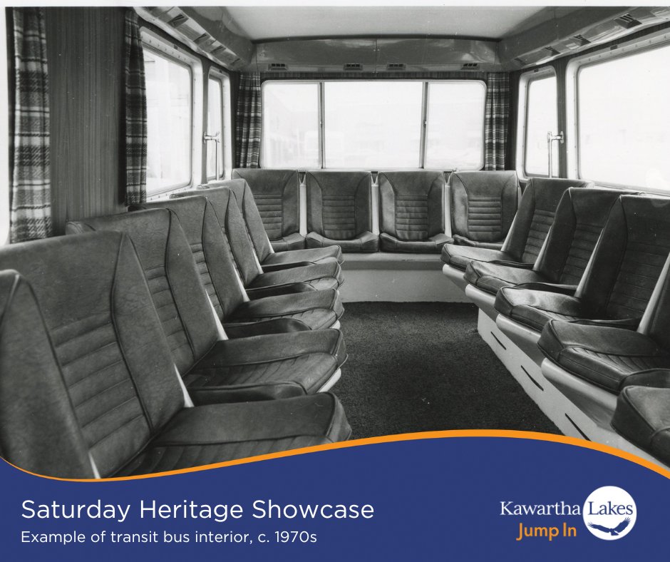 Remember our post about Lindsay’s historic bus route? Here's what those busses looked like! In 1976, the municipality bought three used Dial-A-Bus vehicles from the Ministry of Transportation & Communication, these buses had been previously used in Scarborough. #MunicipalArchives
