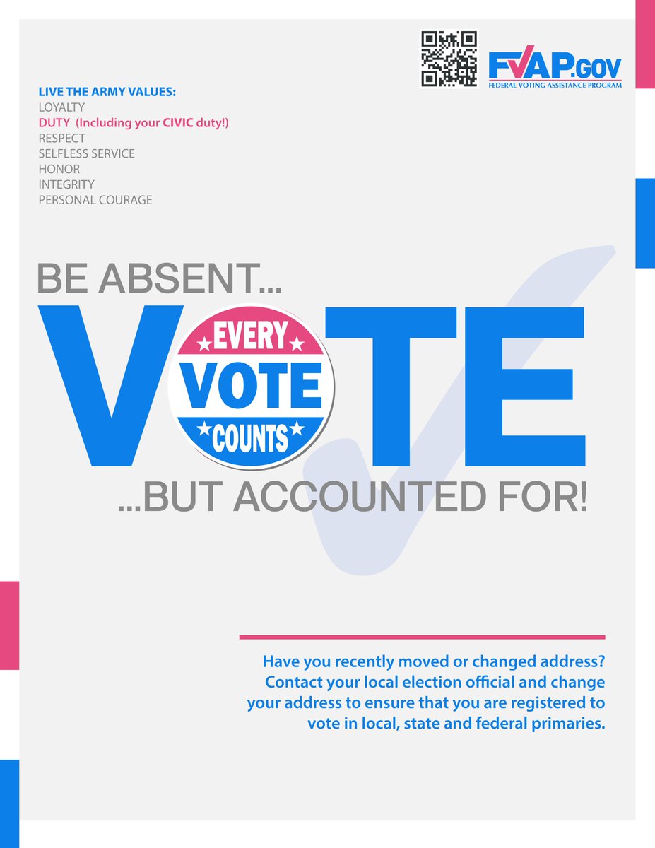 🇺🇸 Are you registered to vote? Learn about FVAP, your key to voting from anywhere in the world.

🔗: spr.ly/6012wttew

#TeamSill #FVAP #MilitaryVoting