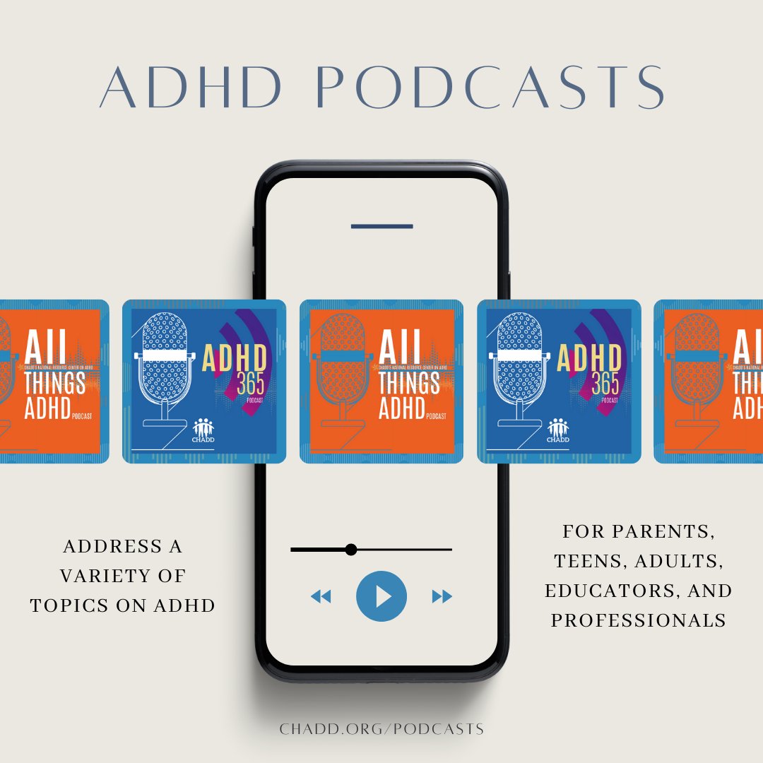 In this episode of ADHD 365, 'Mental Health for Teens with ADHD,' Carolyn Lentzsch-Parcells, MD, discusses the signs and causes of mental health issues, treatment plans, and strategies to support your loved one.
podcasts.chadd.org/e/mental-healt…

 #ADHD #teenmentalhealth #adhdtwitter