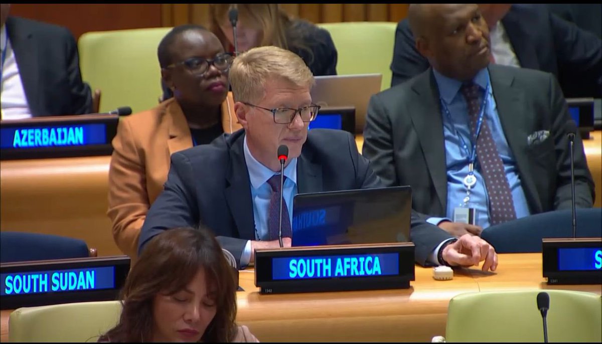 @DIRCO_ZA on 8 May 2024 the Permanent Mission took part in an informal interactive dialogue with the Ambassador Philemon Yang of Cameroon the candidate for the position of President of the UNGA during its 79th session. DPR Van Schalkwyk pledged SA’s support for this candidature