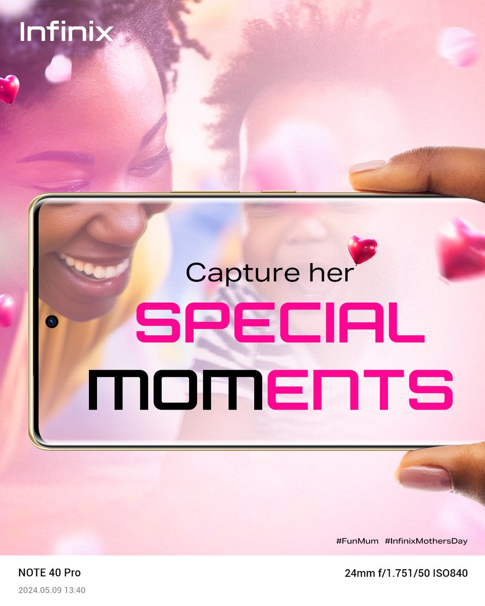 Celebrate the beautiful bond between you and your mom this Mother's Day with #FunMum! Share a picture capturing a special moment with your mum using your Infinix phone and stand a chance to win a cool Infinix gift. ! 💖📸 #InfinixMothersDay