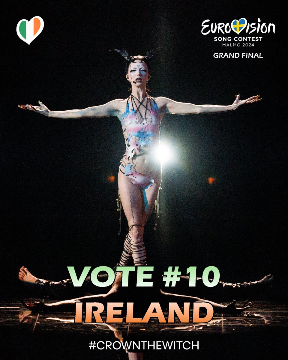 Voting for tonight’s #Eurovision2024 final is now open 🙌🏻🇮🇪 Eurovision fans across the world, please show your support for Ireland’s Bambie Thug by voting online at esc.vote. Each vote costs 60c. T&Cs apply. Viewers in ROI cannot vote for Ireland.…