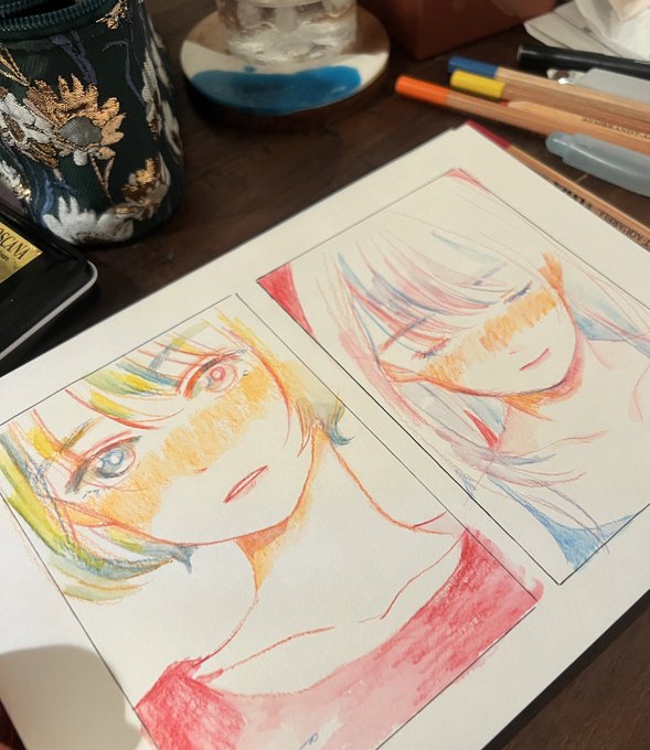 「looking at viewer pencil」 illustration images(Latest)