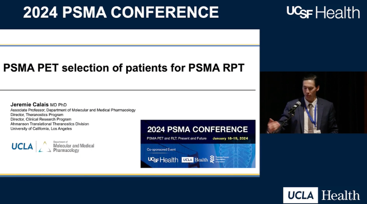 PSMA PET selection of patients for PSMA radiopharmaceutical therapy. Presentation by @CalaisJeremie @ucla discussing the crucial role of PSMA PET at the 2024 @PSMAconference. #WatchNow on UroToday > bit.ly/43uVS0x @UCSF @PCFnews