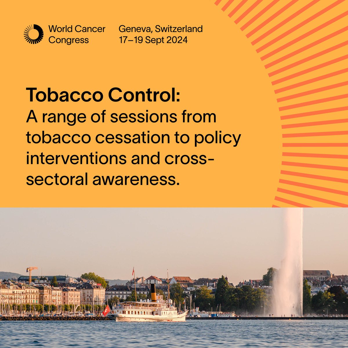 At the #WorldCancerCongress this September in Geneva, tobacco control is one of our main themes. Engage in insightful sessions, exchange best practices, and contribute to shaping effective strategies for tobacco control. Read the programme. worldcancercongress.org/2024-programme… #WCC2024