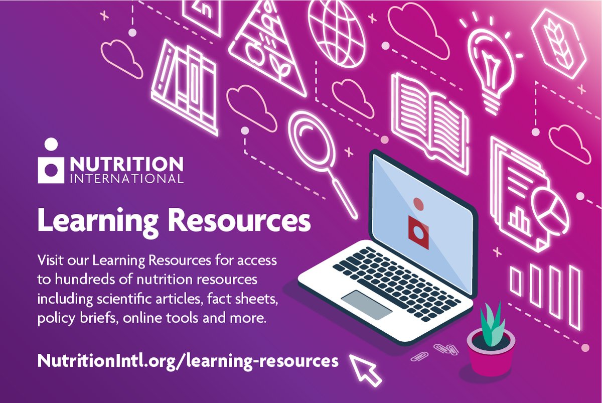To maximize the reach and impact of our work, we share our research and knowledge products with the #nutrition and development sectors, governments and the public as we all work to reduce #malnutrition. Explore our #LearningResources ➡️nutritionintl.org/learning-resou…
