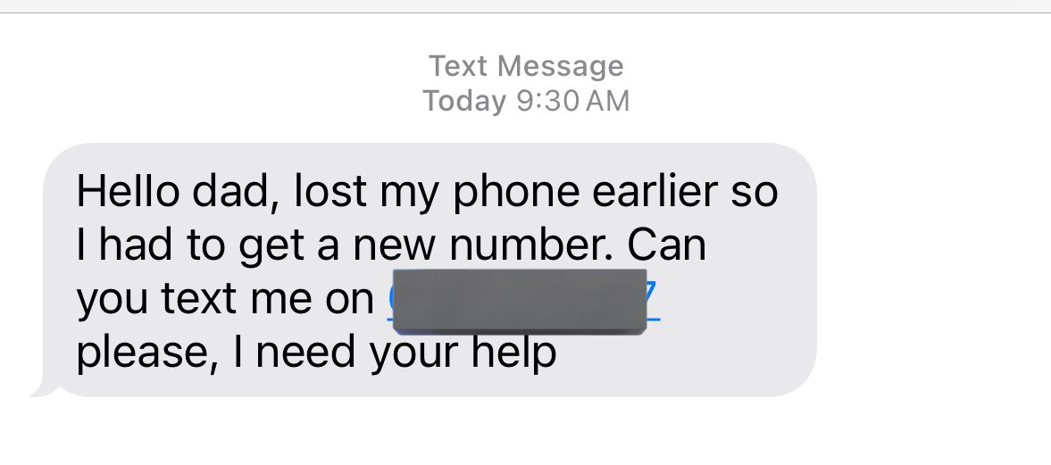 Here’s a new scam to watch out for. Never trust random texts.