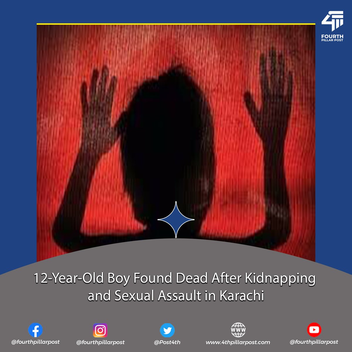 Tragic news from Karachi as a 12-year-old boy, kidnapped earlier this month, was found dead after a sexual assault. Arrests have been made, shedding light on this horrifying incident. #Karachi #ChildSafety #JusticeForVictim
Read more: 4thpillarpost.com